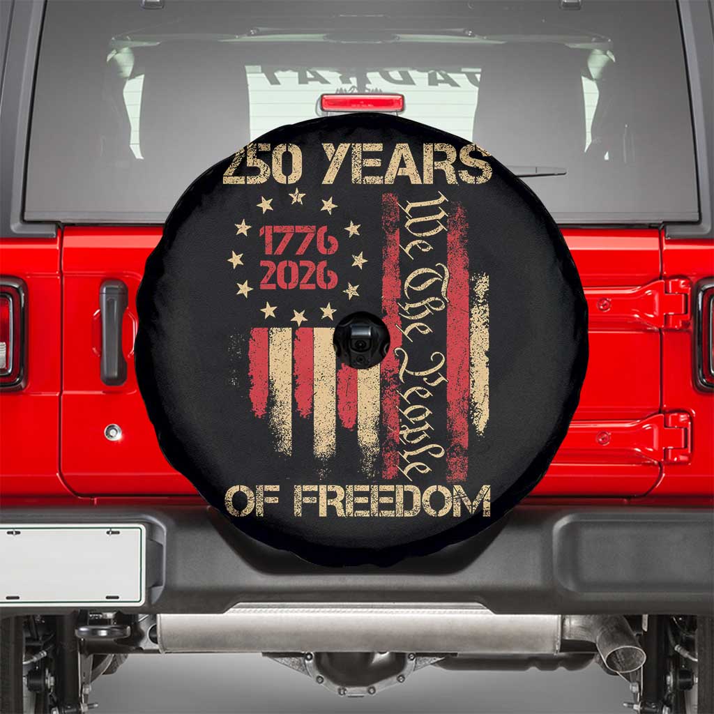 250 Years Of Freedom Spare Tire Cover 250th America Anniversary Independence Day TS11 Black Print Your Wear