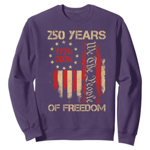 250 Years Of Freedom Sweatshirt 250th America Anniversary Independence Day TS11 Purple Print Your Wear