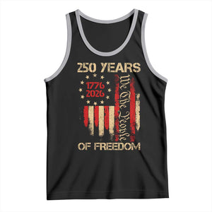 250 Years Of Freedom Tank Top 250th America Anniversary Independence Day TS11 Black Athletic Heather Print Your Wear