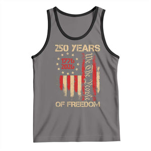 250 Years Of Freedom Tank Top 250th America Anniversary Independence Day TS11 Deep Heather Black Print Your Wear