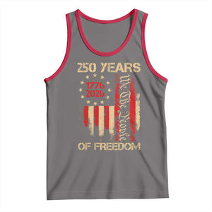 250 Years Of Freedom Tank Top 250th America Anniversary Independence Day TS11 Deep Heather Red Print Your Wear