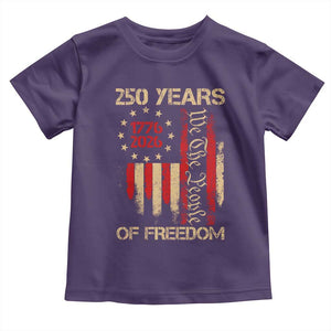 250 Years Of Freedom Toddler T Shirt 250th America Anniversary Independence Day TS11 Purple Print Your Wear