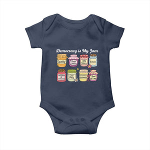 Democracy Is My Jam Baby Onesie Social Justice Protest Resist TS11 Navy Print Your Wear