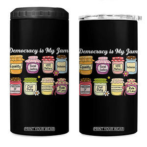 Democracy Is My Jam 4 in 1 Can Cooler Tumbler Social Justice Protest Resist TS11 One Size: 16 oz Black Print Your Wear