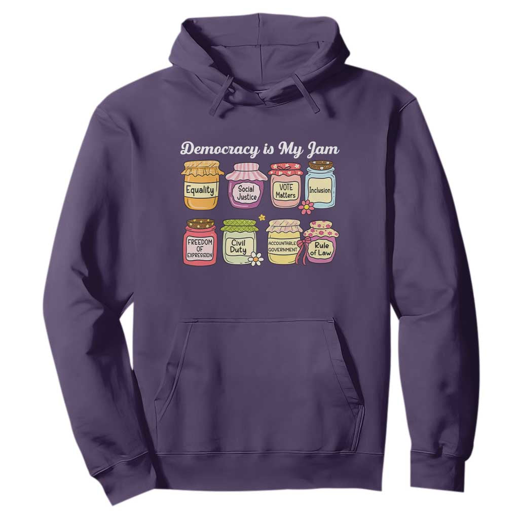 Democracy Is My Jam Hoodie Social Justice Protest Resist TS11 Purple Print Your Wear