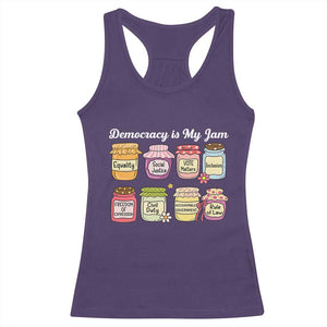 Democracy Is My Jam Racerback Tank Top Social Justice Protest Resist TS11 Purple Print Your Wear