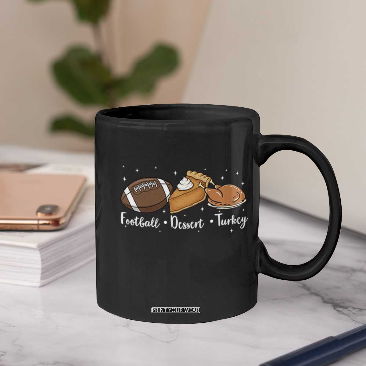 Funny Political Fall Season Coffee Mug Football Dessert Turkey Thanksgiving TS11 Print Your Wear