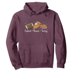 Funny Political Fall Season Hoodie Football Dessert Turkey Thanksgiving TS11 Maroon Print Your Wear