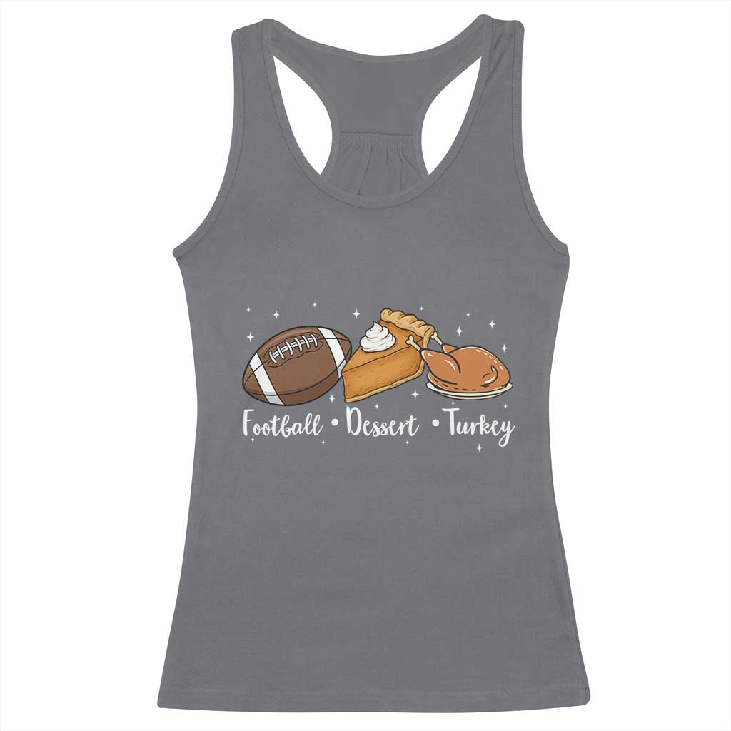 Funny Political Fall Season Racerback Tank Top Football Dessert Turkey Thanksgiving TS11 Charcoal Print Your Wear