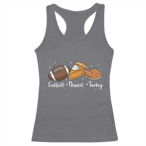 Funny Political Fall Season Racerback Tank Top Football Dessert Turkey Thanksgiving TS11 Charcoal Print Your Wear
