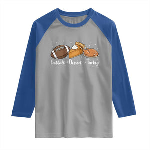 Funny Political Fall Season Raglan Shirt Football Dessert Turkey Thanksgiving TS11 Sport Gray Royal Print Your Wear