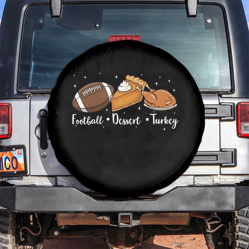 Funny Political Fall Season Spare Tire Cover Football Dessert Turkey Thanksgiving TS11 No hole Black Print Your Wear