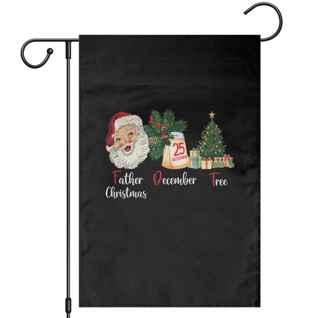 Funny Political Christmas Garden Flag Father Christmas December Tree TS11 Black Print Your Wear