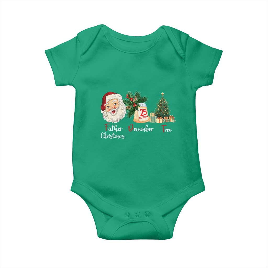 Funny Political Christmas Baby Onesie Father Christmas December Tree TS11 Irish Green Print Your Wear