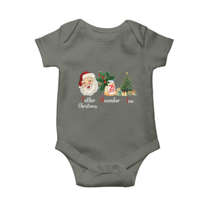 Funny Political Christmas Baby Onesie Father Christmas December Tree TS11 Military Green Print Your Wear