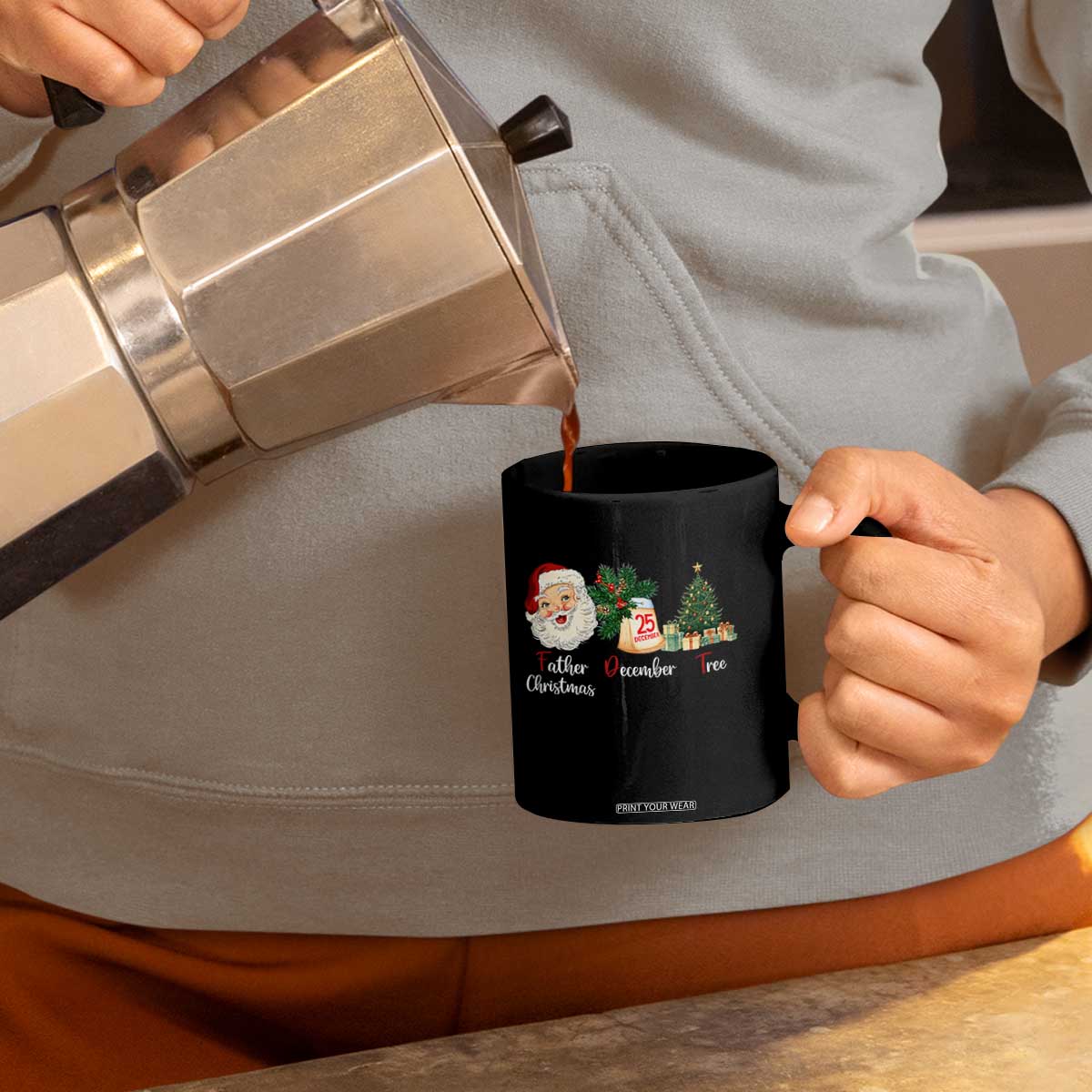 Funny Political Christmas Coffee Mug Father Christmas December Tree TS11 Print Your Wear