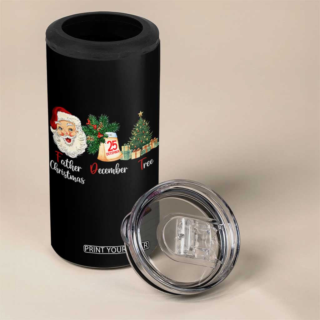 Funny Political Christmas 4 in 1 Can Cooler Tumbler Father Christmas December Tree TS11 Print Your Wear