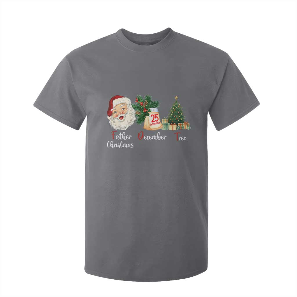Funny Political Christmas T Shirt For Kid Father Christmas December Tree TS11 Charcoal Print Your Wear