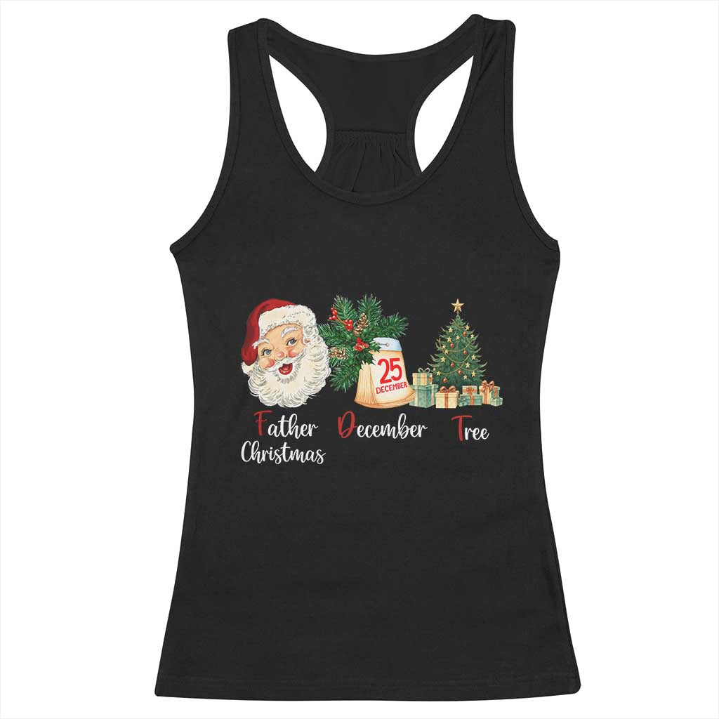 Funny Political Christmas Racerback Tank Top Father Christmas December Tree TS11 Black Print Your Wear