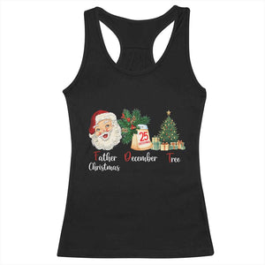 Funny Political Christmas Racerback Tank Top Father Christmas December Tree TS11 Black Print Your Wear