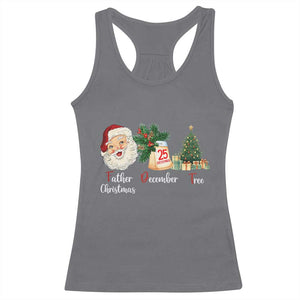 Funny Political Christmas Racerback Tank Top Father Christmas December Tree TS11 Charcoal Print Your Wear