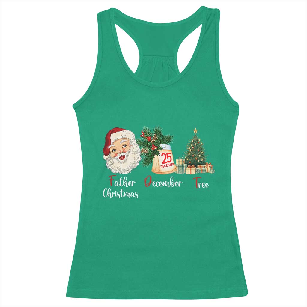 Funny Political Christmas Racerback Tank Top Father Christmas December Tree TS11 Irish Green Print Your Wear