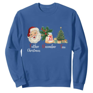 Funny Political Christmas Sweatshirt Father Christmas December Tree TS11 Royal Blue Print Your Wear