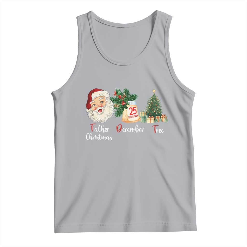 Funny Political Christmas Tank Top Father Christmas December Tree TS11 Athletic Heather Print Your Wear