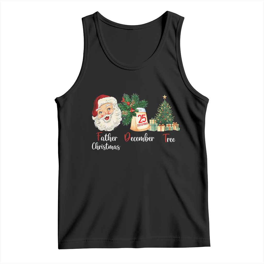 Funny Political Christmas Tank Top Father Christmas December Tree - Print Your Wear
