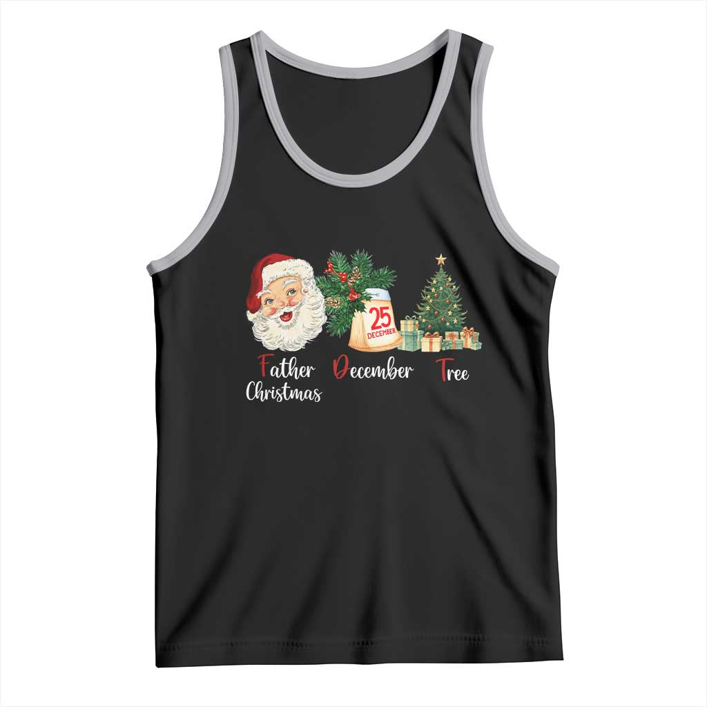 Funny Political Christmas Tank Top Father Christmas December Tree TS11 Black Athletic Heather Print Your Wear