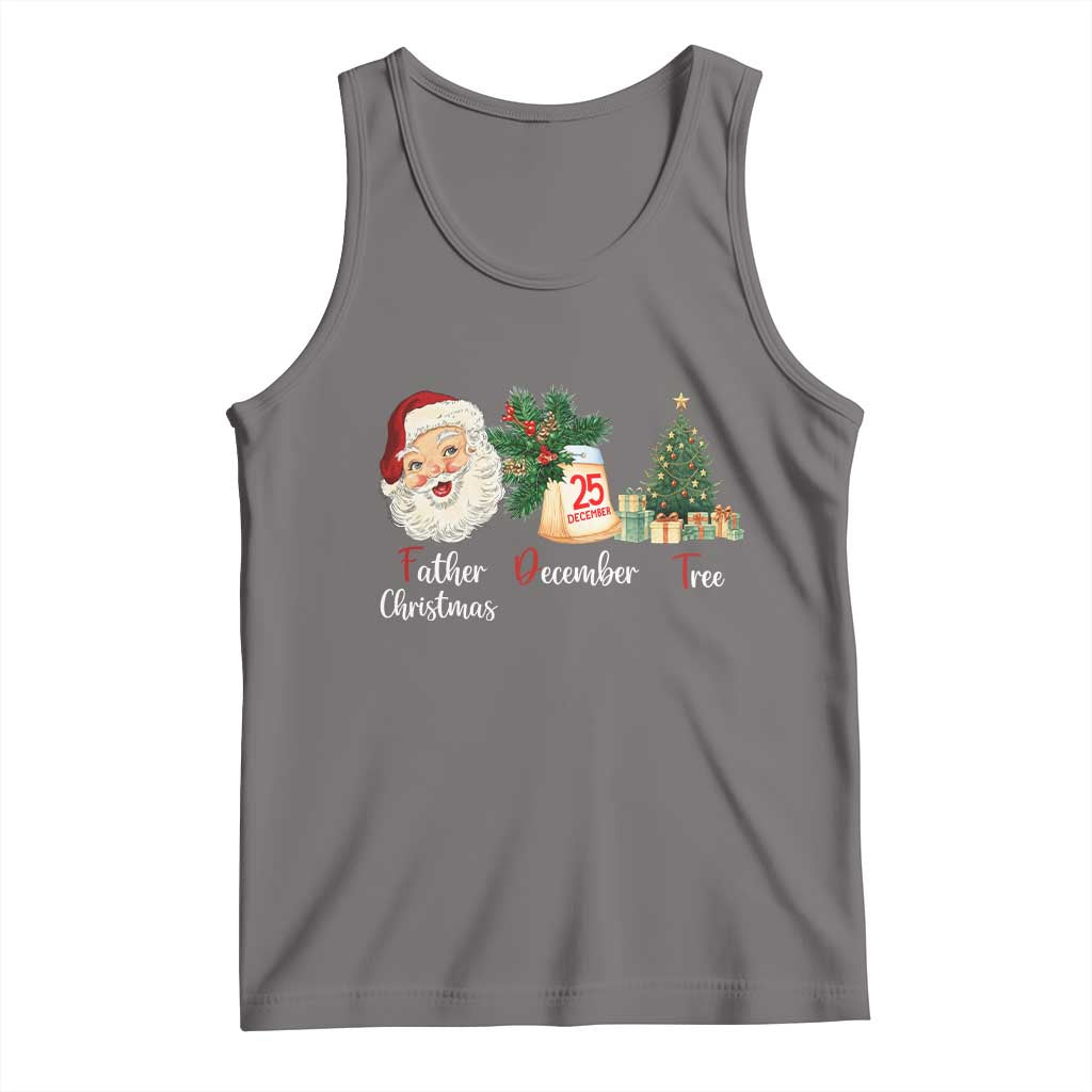 Funny Political Christmas Tank Top Father Christmas December Tree - Print Your Wear