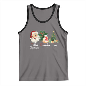 Funny Political Christmas Tank Top Father Christmas December Tree TS11 Deep Heather Black Print Your Wear