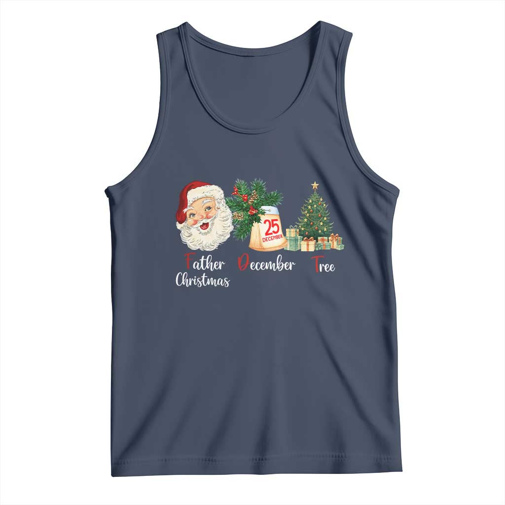 Funny Political Christmas Tank Top Father Christmas December Tree - Print Your Wear