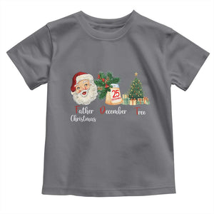 Funny Political Christmas Toddler T Shirt Father Christmas December Tree TS11 Charcoal Print Your Wear