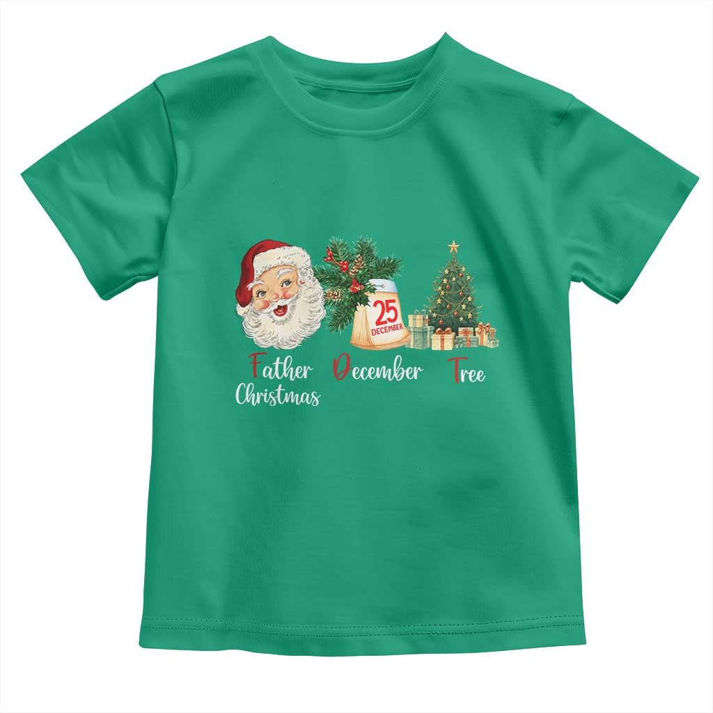 Funny Political Christmas Toddler T Shirt Father Christmas December Tree TS11 Irish Green Print Your Wear