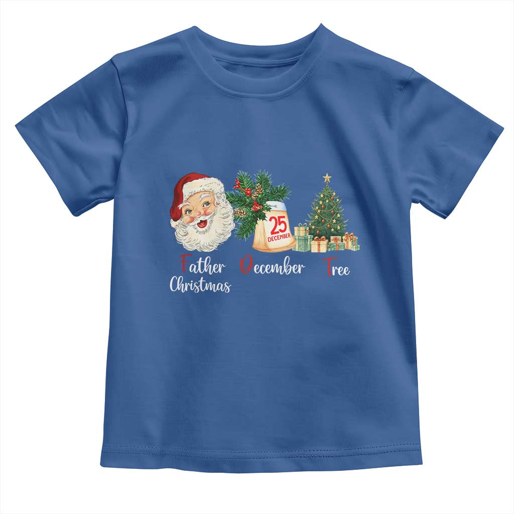 Funny Political Christmas Toddler T Shirt Father Christmas December Tree TS11 Royal Blue Print Your Wear
