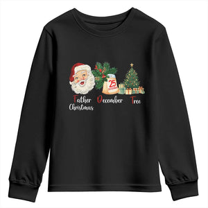 Funny Political Christmas Youth Sweatshirt Father Christmas December Tree TS11 Black Print Your Wear