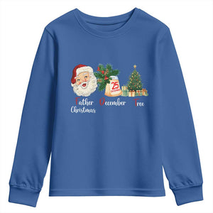 Funny Political Christmas Youth Sweatshirt Father Christmas December Tree TS11 Royal Blue Print Your Wear