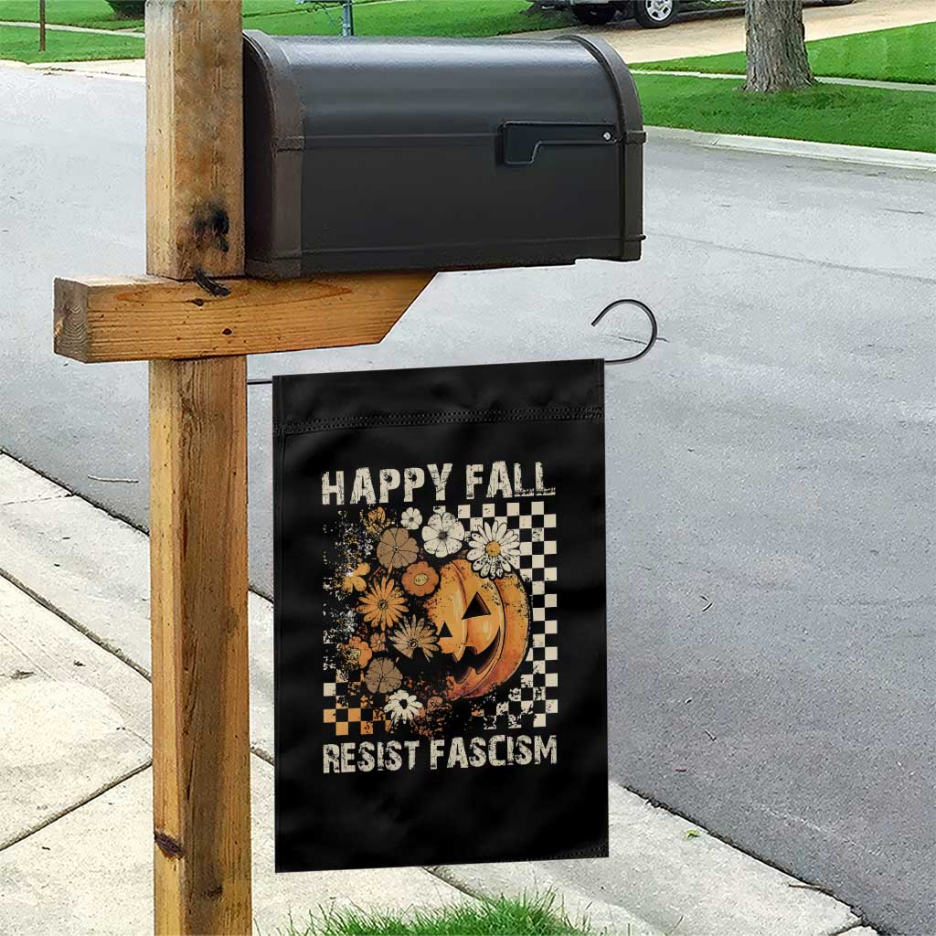 Happy Fall Resist Fascism Garden Flag Halloween Fall Pumpkin TS11 Print Your Wear