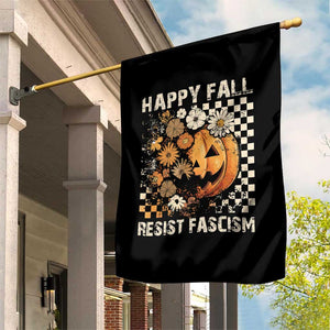 Happy Fall Resist Fascism Garden Flag Halloween Fall Pumpkin TS11 Print Your Wear