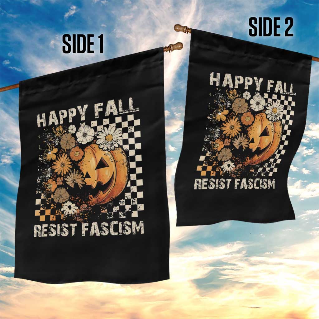 Happy Fall Resist Fascism Garden Flag Halloween Fall Pumpkin TS11 Print Your Wear