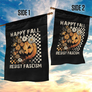 Happy Fall Resist Fascism Garden Flag Halloween Fall Pumpkin TS11 Print Your Wear