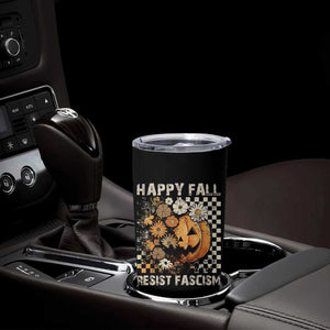 Happy Fall Resist Fascism Tumbler Cup Halloween Fall Pumpkin TS11 Print Your Wear