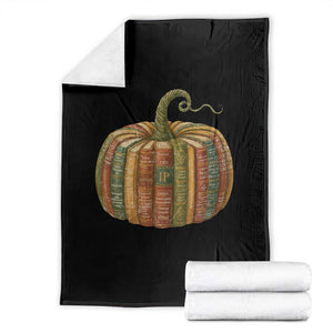 Book Pumpkin Autumn Fall Librarians Bookworm Teacher Throw Blanket TS11 Black Print Your Wear