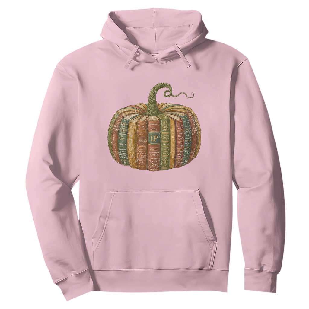 Book Pumpkin Autumn Fall Librarians Bookworm Teacher Hoodie TS11 Light Pink Print Your Wear