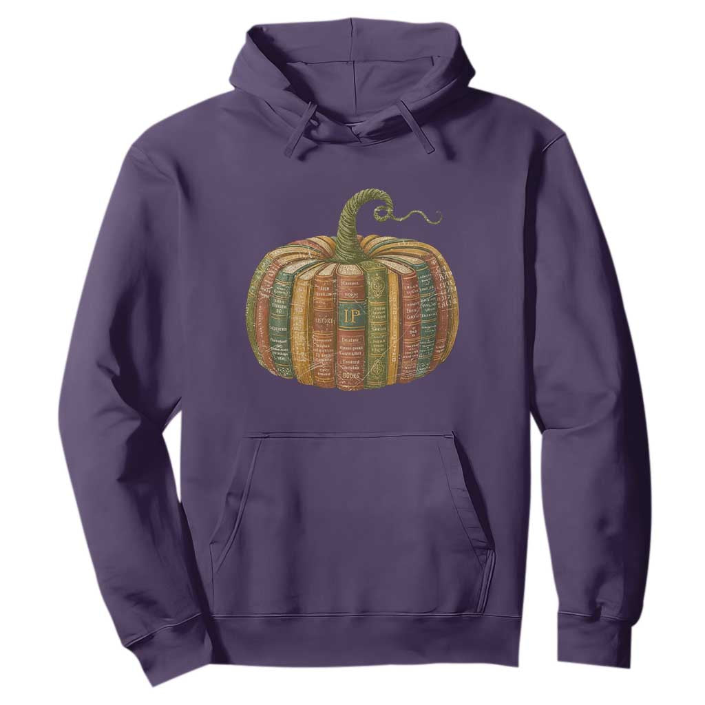 Book Pumpkin Autumn Fall Librarians Bookworm Teacher Hoodie TS11 Purple Print Your Wear