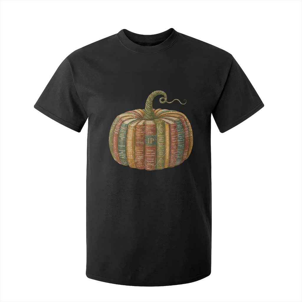 Book Pumpkin Autumn Fall Librarians Bookworm Teacher T Shirt For Kid TS11 Black Print Your Wear