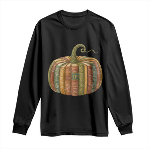 Book Pumpkin Autumn Fall Librarians Bookworm Teacher Long Sleeve Shirt TS11 Black Print Your Wear