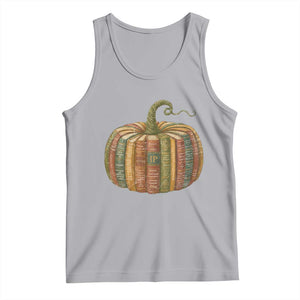 Book Pumpkin Autumn Fall Librarians Bookworm Teacher Tank Top TS11 Athletic Heather Print Your Wear
