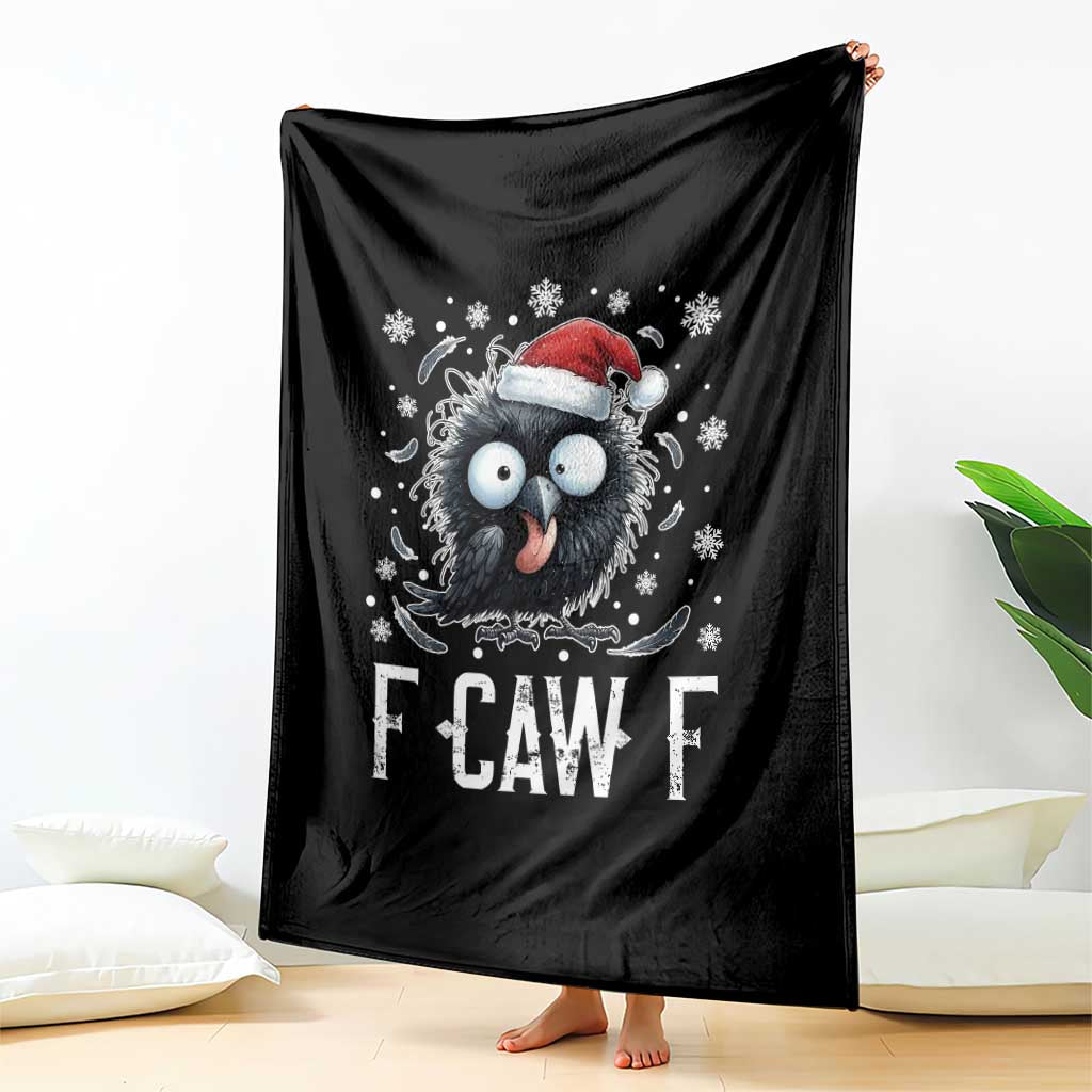 Funny F Caw F Christmas Crow Throw Blanket Santa Raven Xmas Holiday TS11 Print Your Wear